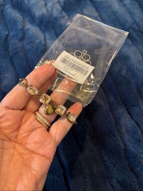 Paparazzi Gold-Tone Heart & Clear Crystal Link Bracelet